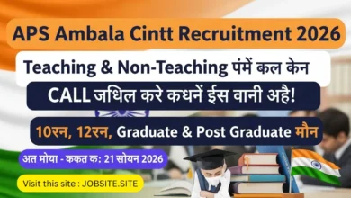 APS Ambala Cantt Recruitment 2026