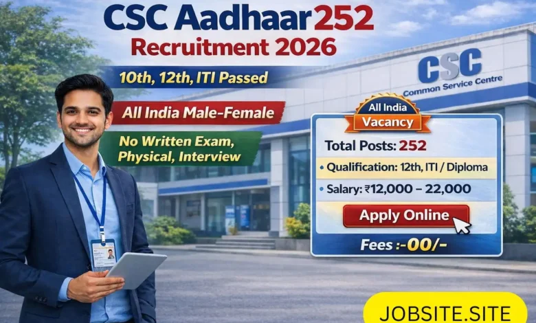 CSC Aadhaar 252 Recruitment 2026