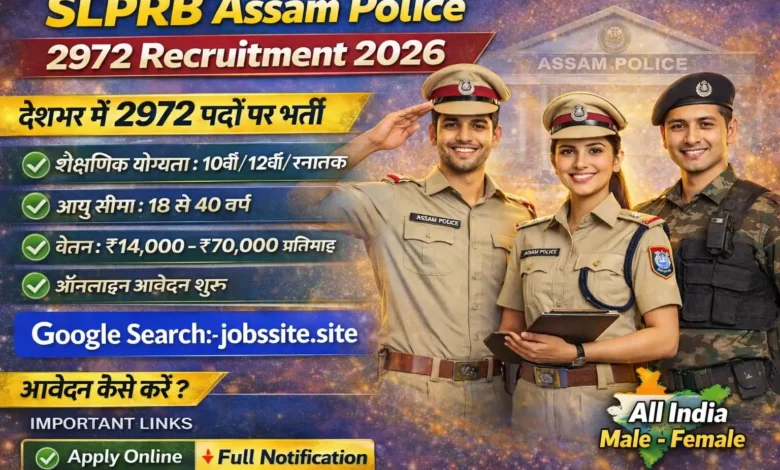 SLPRB Assam Police 2972 Recruitment 2026