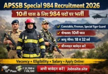 APSSB Special 984 Recruitment