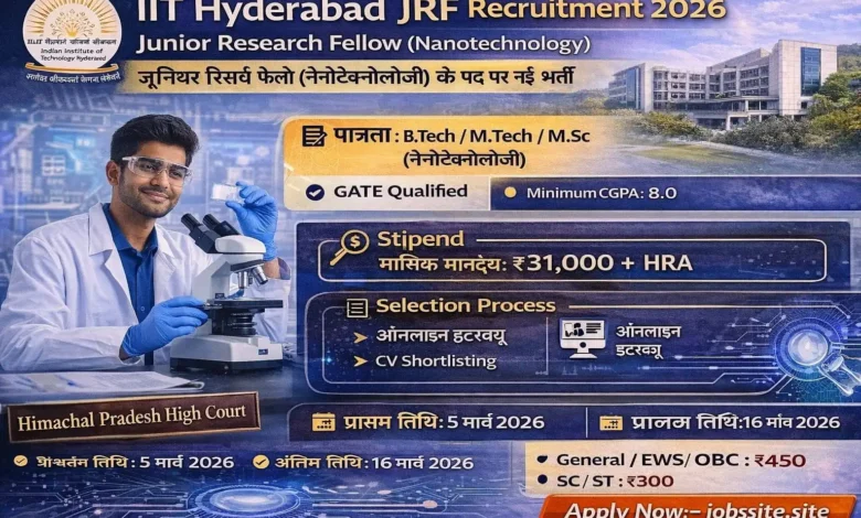 IIT Hyderabad JRF Recruitment