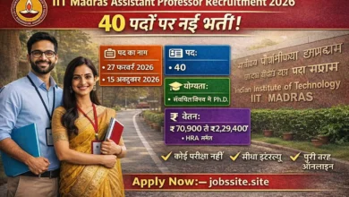 IIT Madras Recruitment 2026