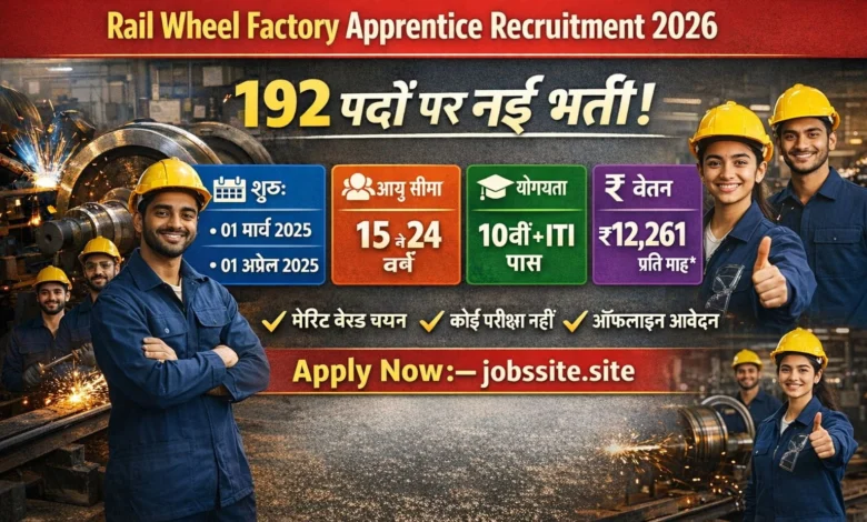 Rail Wheel Factory Apprentice 2026