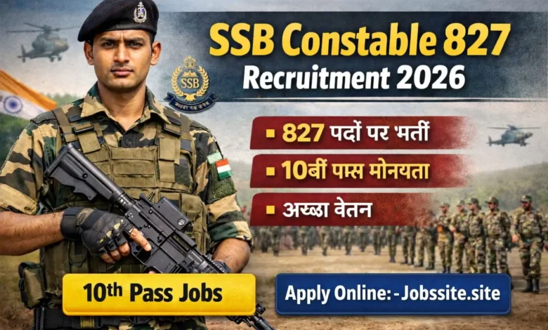 SSB Constable 827 Recruitment