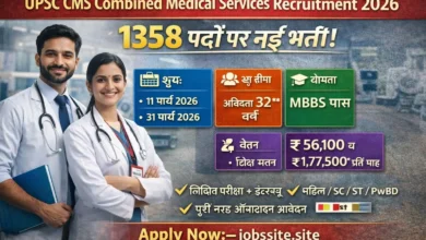 UPSC CMS Recruitment 2026