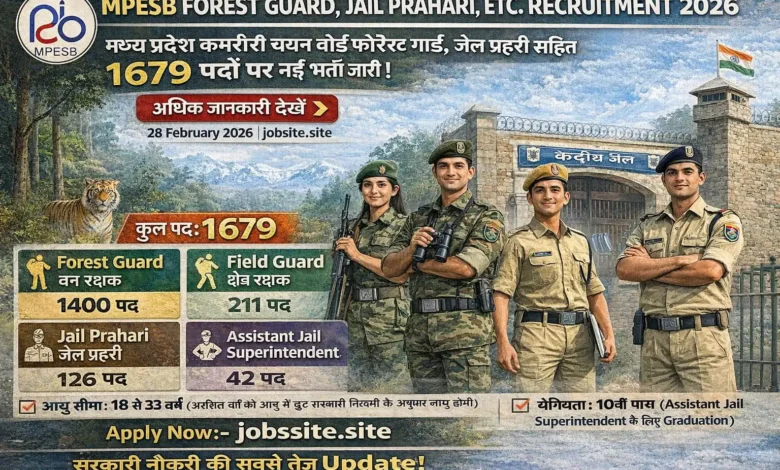 MPESB Forest Guard, Jail Prahari Recruitment 2026