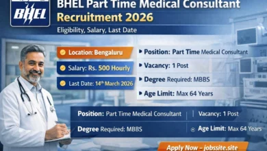 BHEL Part Time Medical Consultant Recruitment 2026