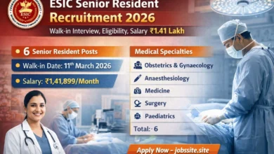 ESIC Senior Resident Recruitment 2026