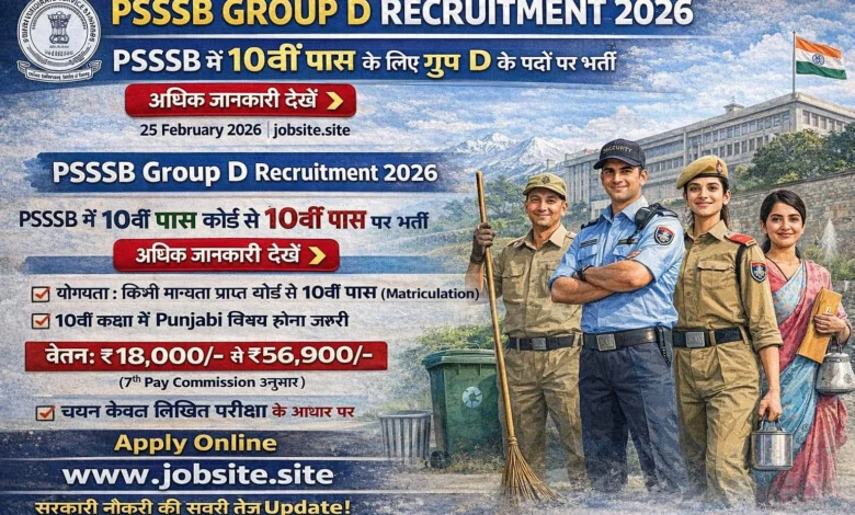 PSSSB Group D Recruitment 2026