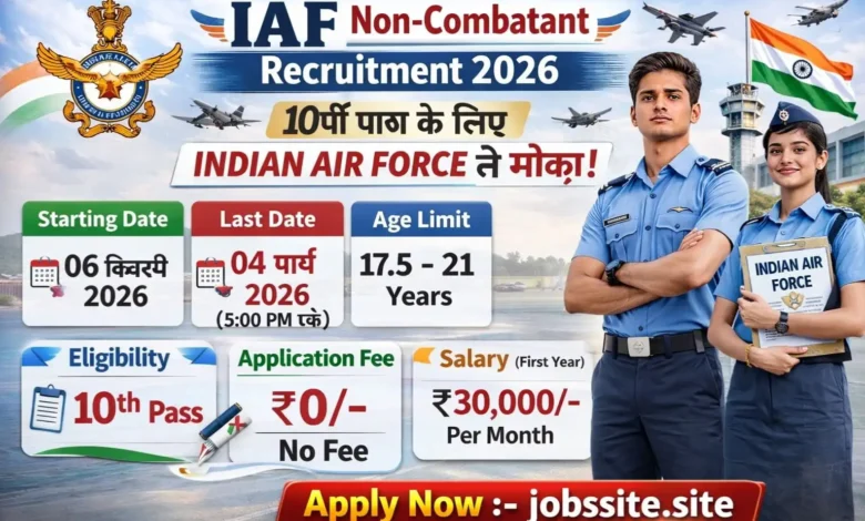 IAF Non-Combatant Recruitment 2026