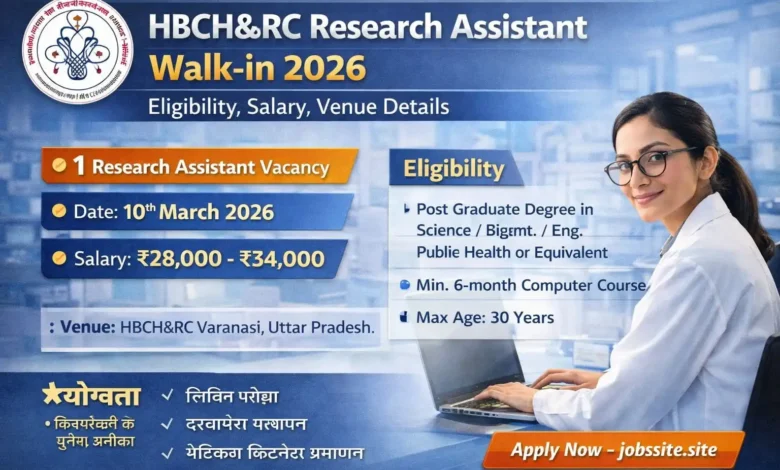 HBCH&RC Research Assistant Walk-in 2026